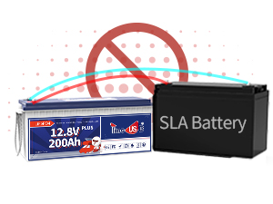 Timeusb 12V 200Ah lithium ion battery plus vs SLA Battery