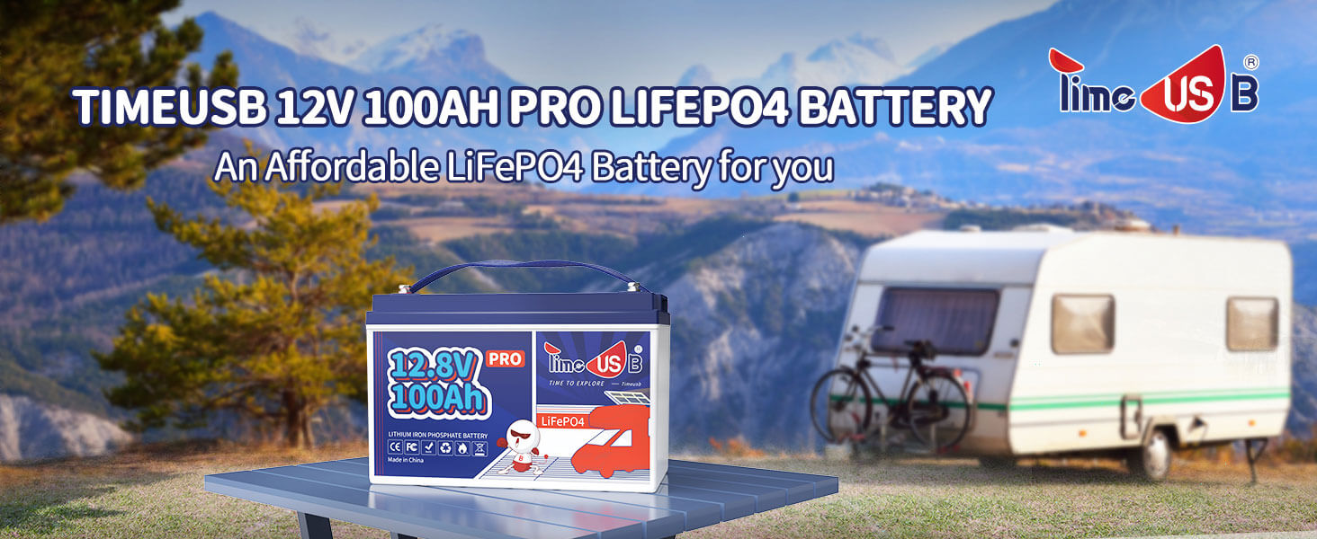 Timeusb 12V 100Ah LiFePO4 Battery Pro