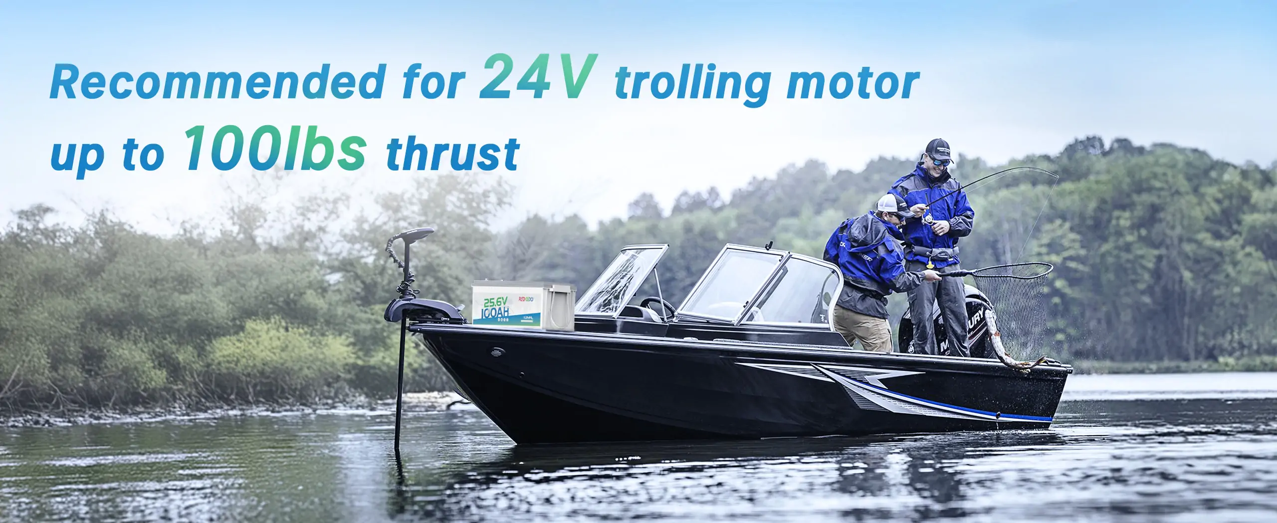 24V lithium trolling motor battery