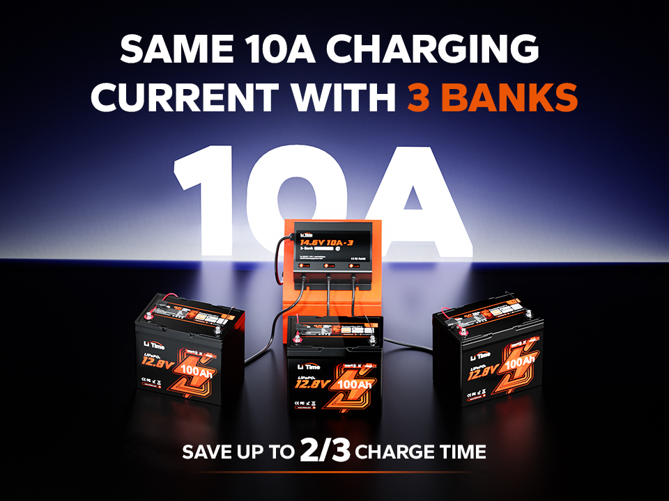 3 bank of battery charger for marine