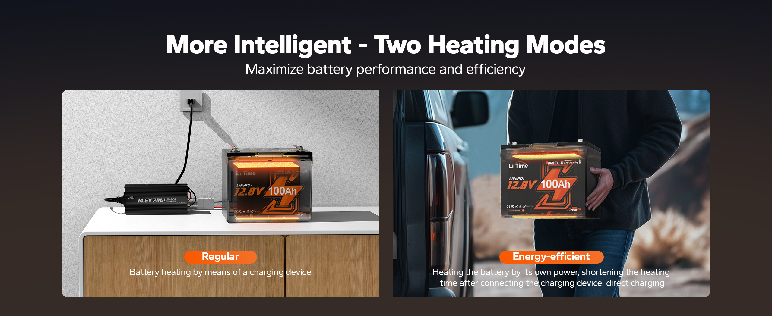 intelligient - two heating modes