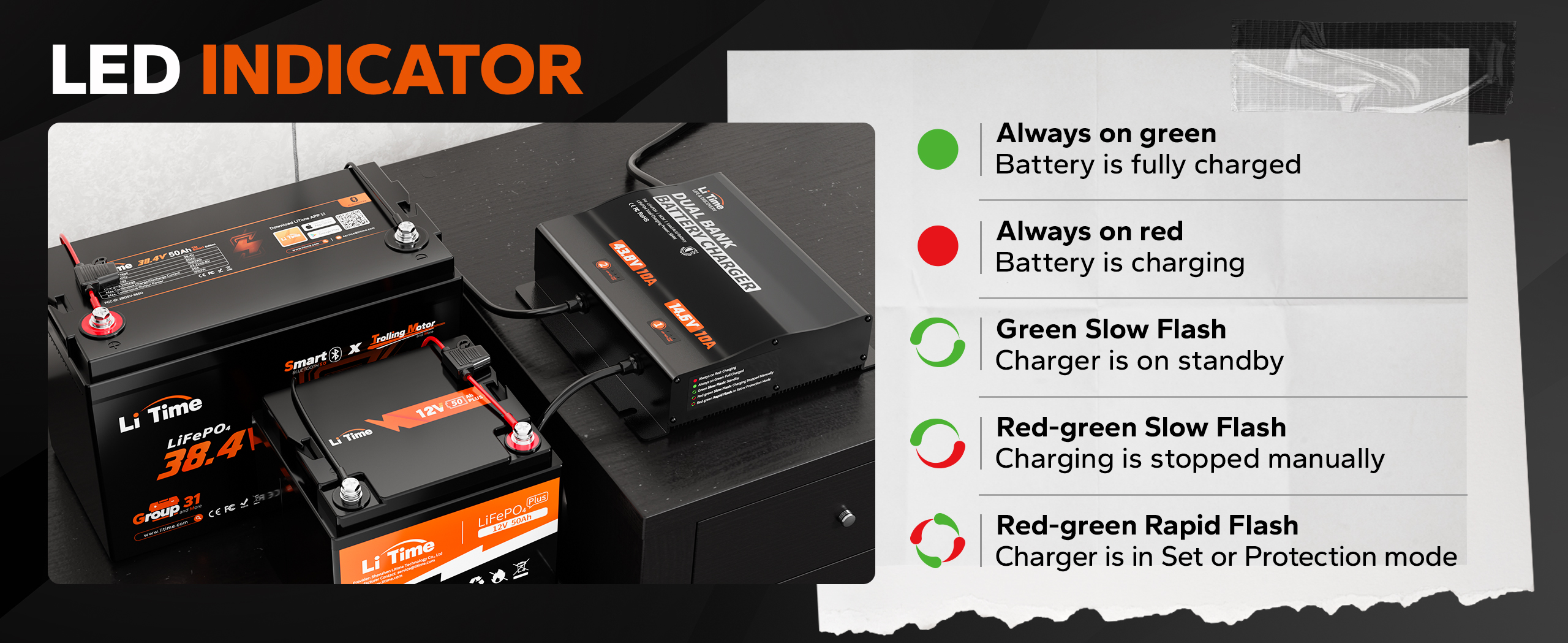 36v &12v 2 bank battery charger