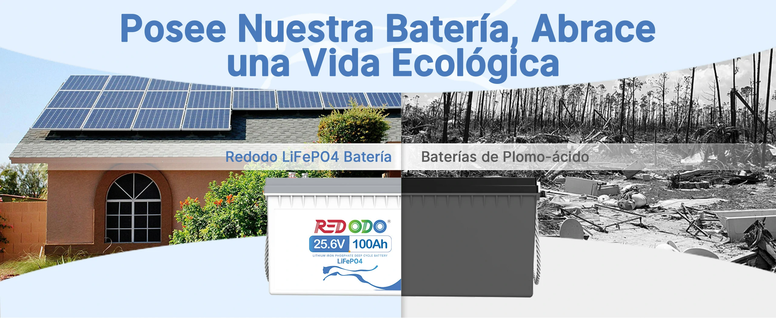 redodo batería de litio 24v 100ah ecologica