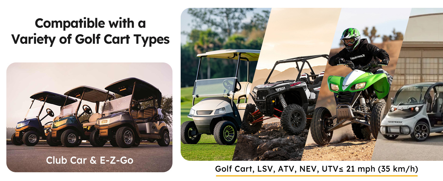 Specifically Designed for Golf Carts.