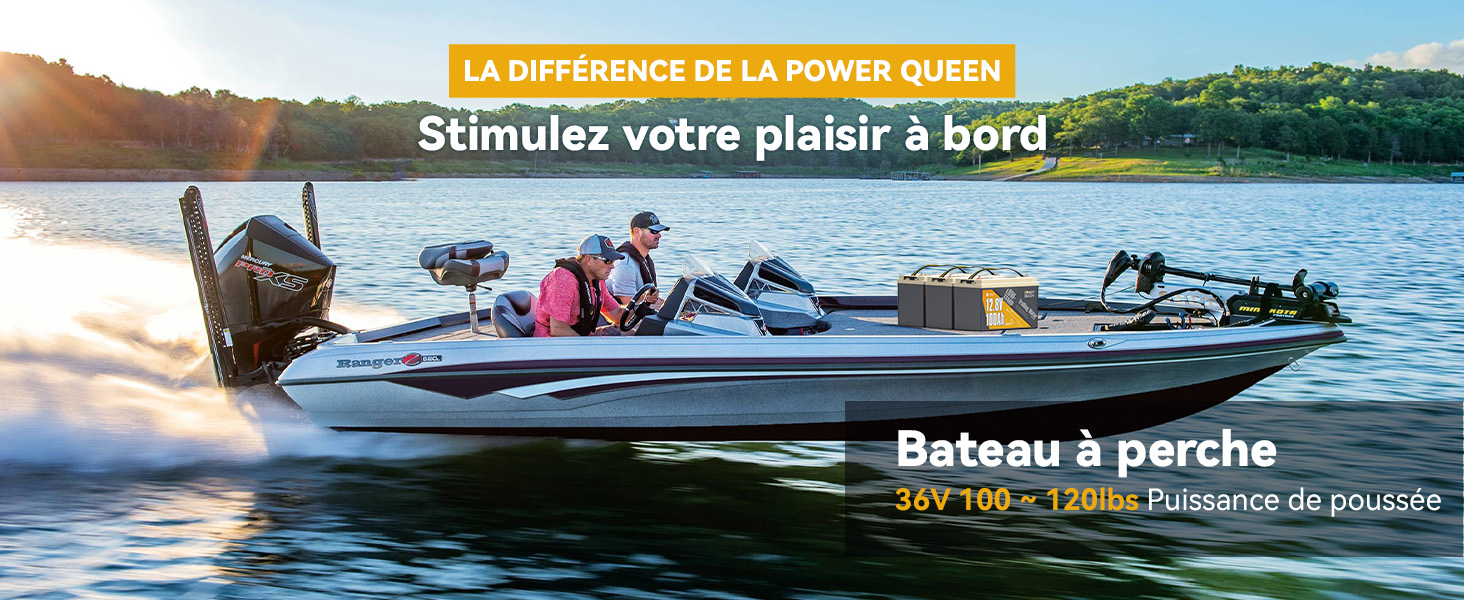 Conçu pour Bateau à Perche, Parfaite pour Pêche, Batterie Nouvelle Énergie 12V 100Ah