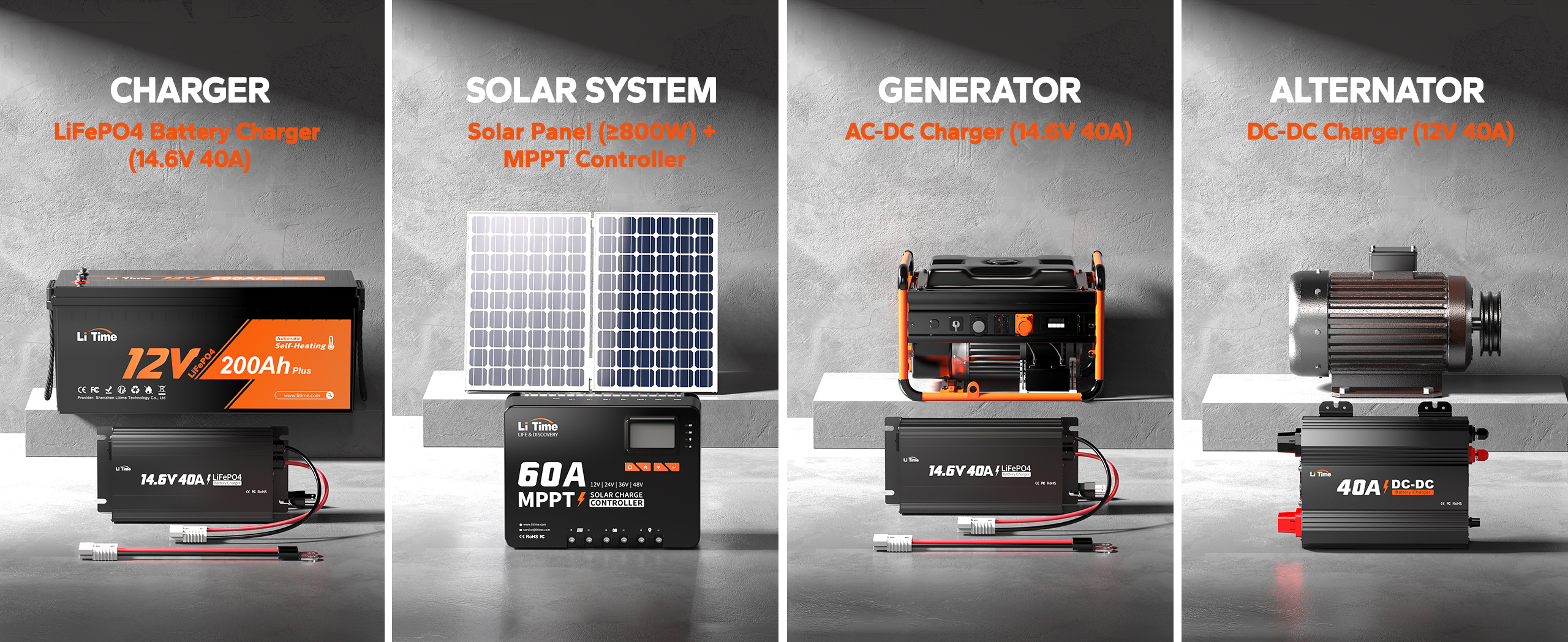 12v 200ah self heat battery with 4 charging ways