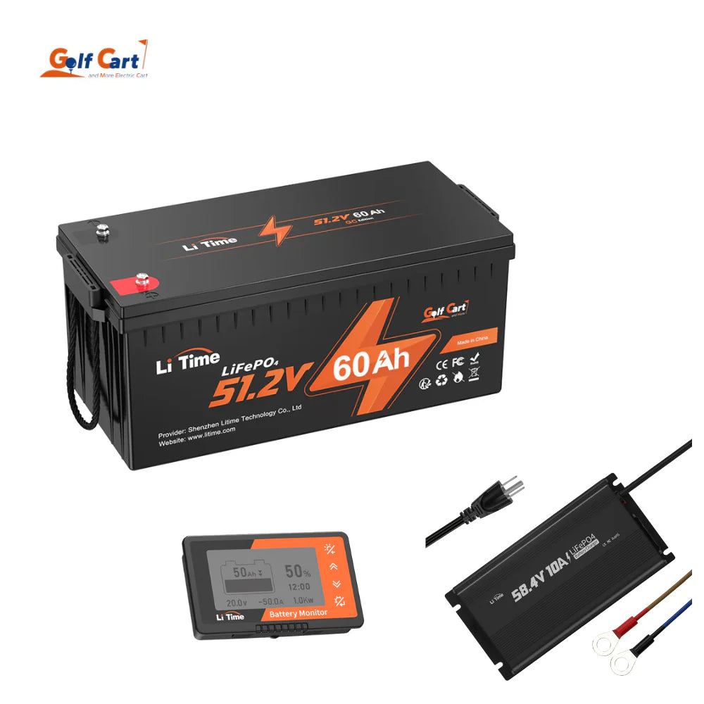 48V 100Ah Golf Cart Bluetooth Lithium Battery All-in-One Kit