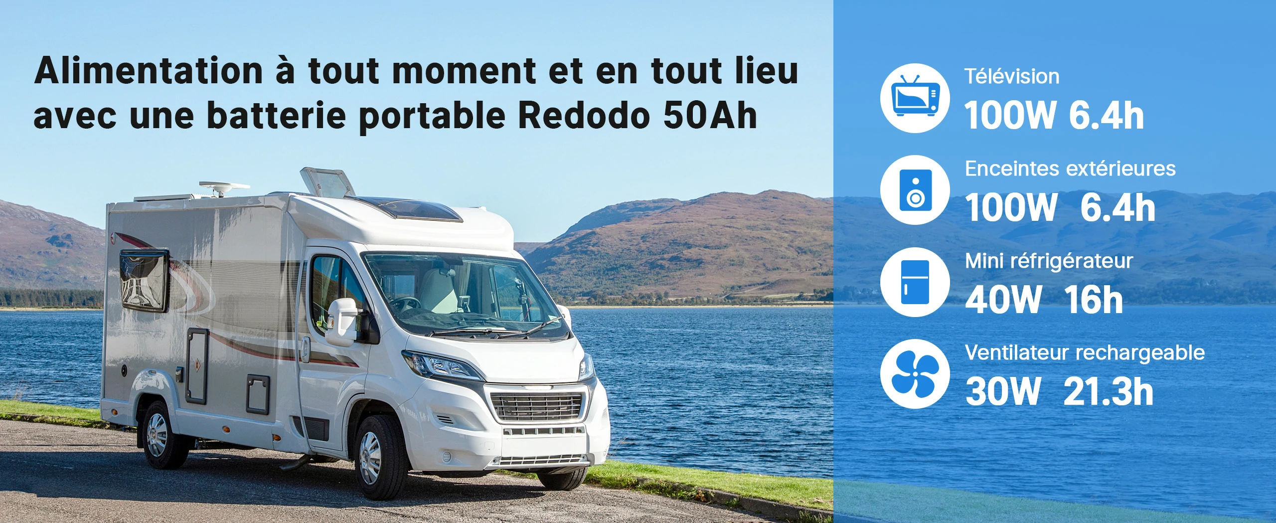 12V 50Ah Pro Batterie LiFePO4 Alimenter les Charges