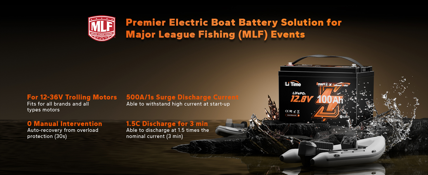 LiTime 12V 100Ah TM Bluetooth Plus Lithium Battery Low Temp BMS 