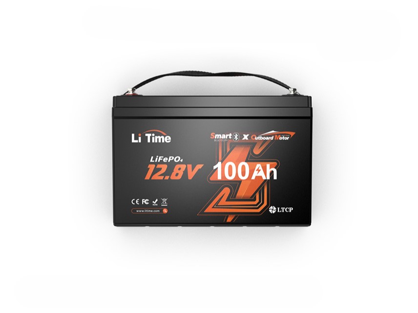 LiTime 12V 100Ah electric outboard motor battery with bluetooth 