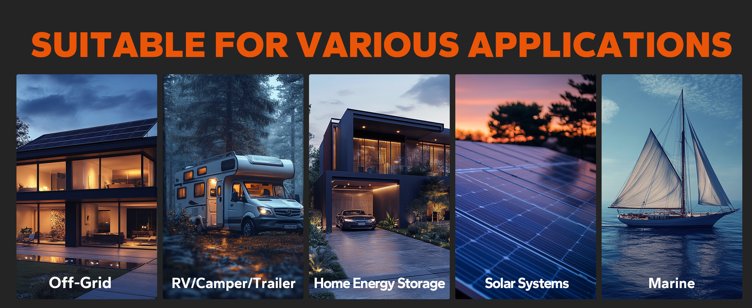 perfect battery for RV, home energy storage, solar power, off-grid