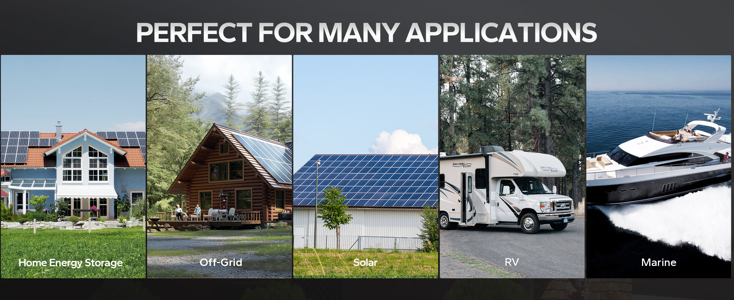 best battery for RVs, marine, off-grid, home energy storage, solar