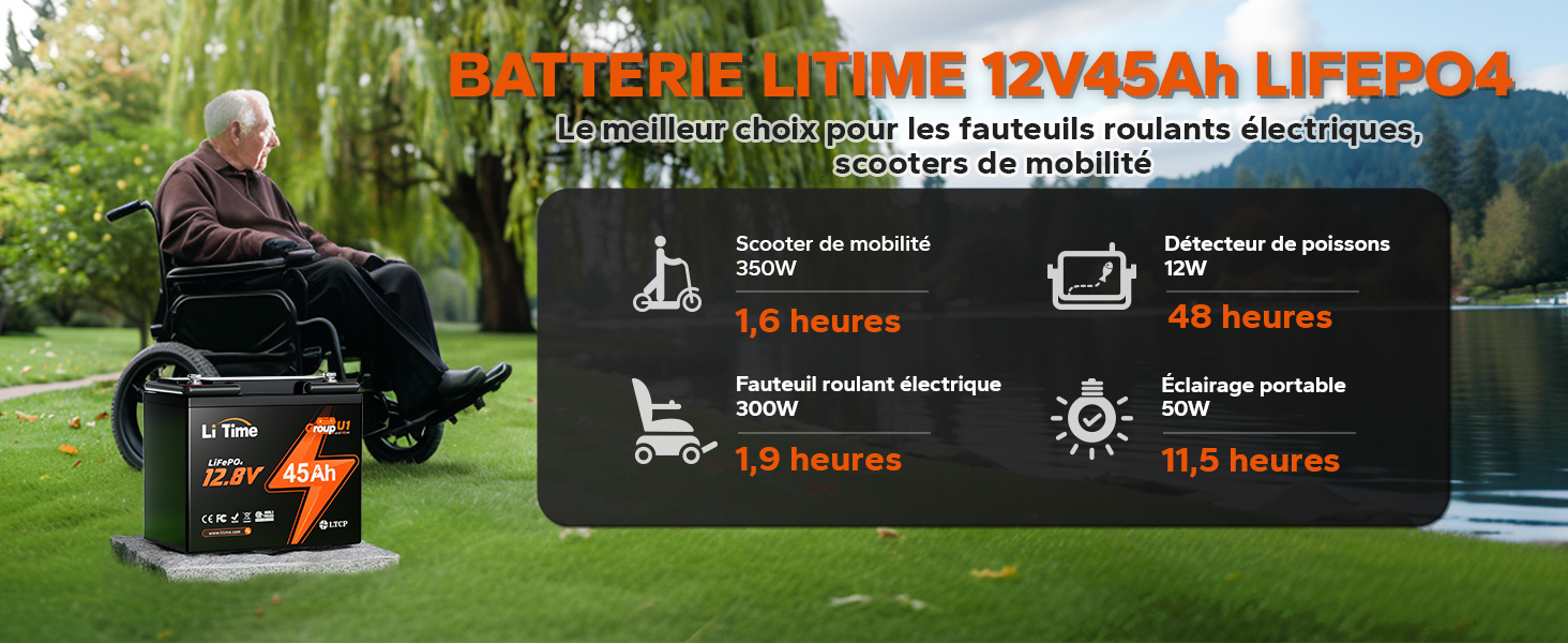 BALLIERIE LTIME 12V45Ah LIFEPOA