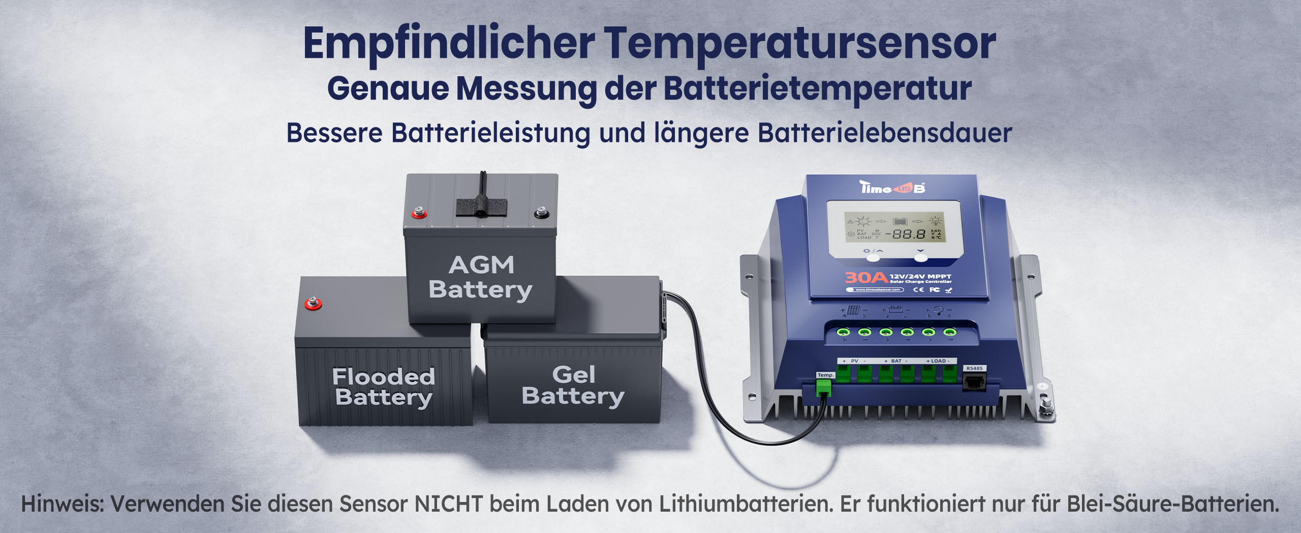 Timeusb MPPT Empfindlicher Temperatursensor