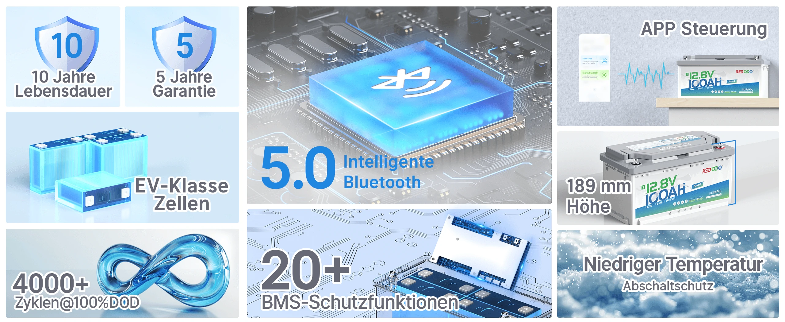 Redodo-LiFePO4-12V-100Ah-H190-Lithium-Batterie-Mit-Bluetooth-für-Wohnmobil-Eigenschaft