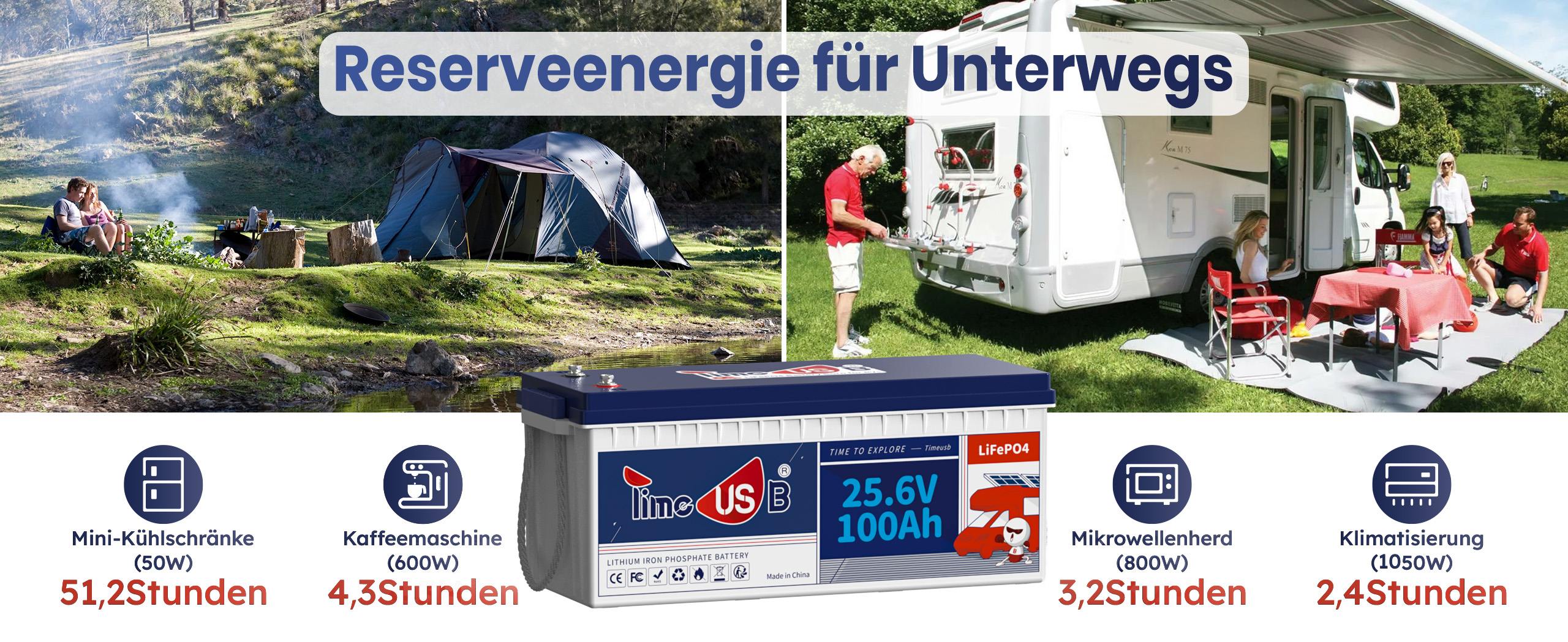 Viele Anwendungen mit Timeusb 24V LiFePO4 100Ah Batterie