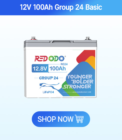 Redodo 12V 100Ah Mini LiFePO4 Battery, Lithium Battery with Upgraded 100A BMS, Up to 15000 Cycles, Install in any directions, Perfect for Solar Home Energy Storage, RV, Trolling Motor