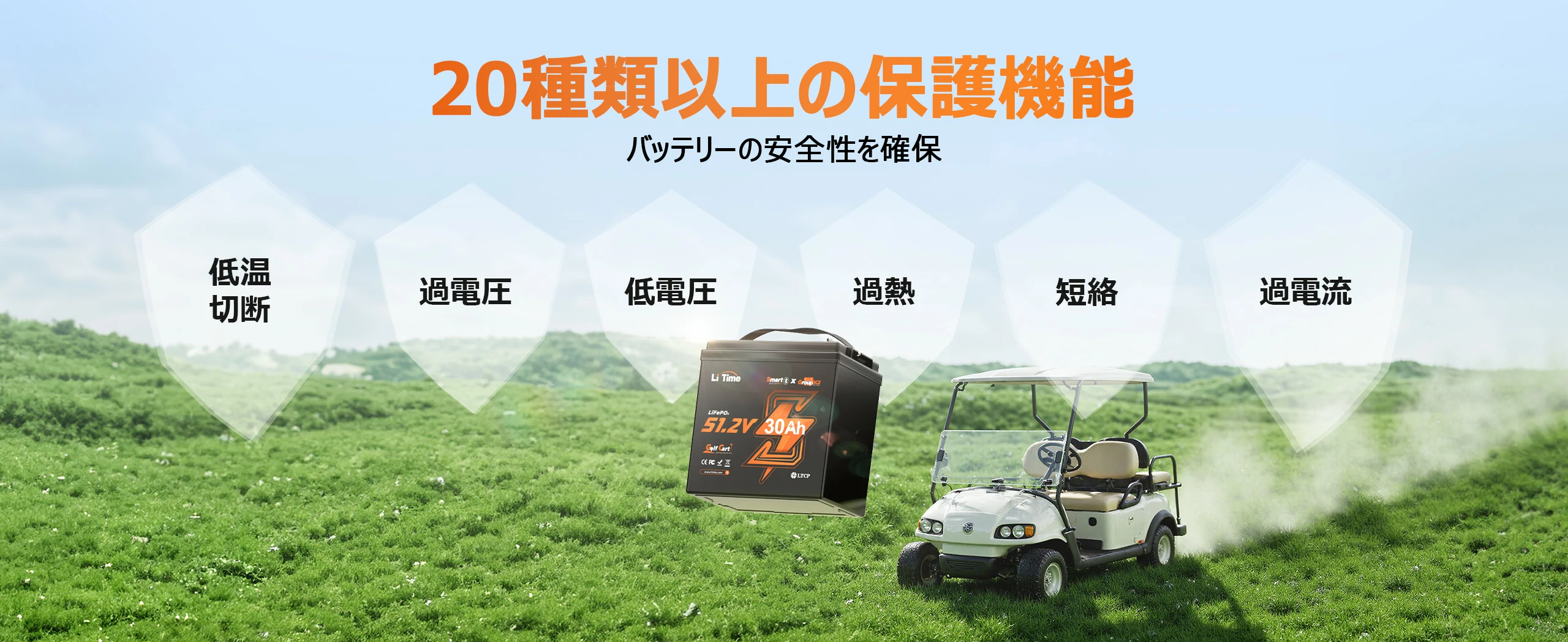 多重保護機能付きの48Vバッテリー