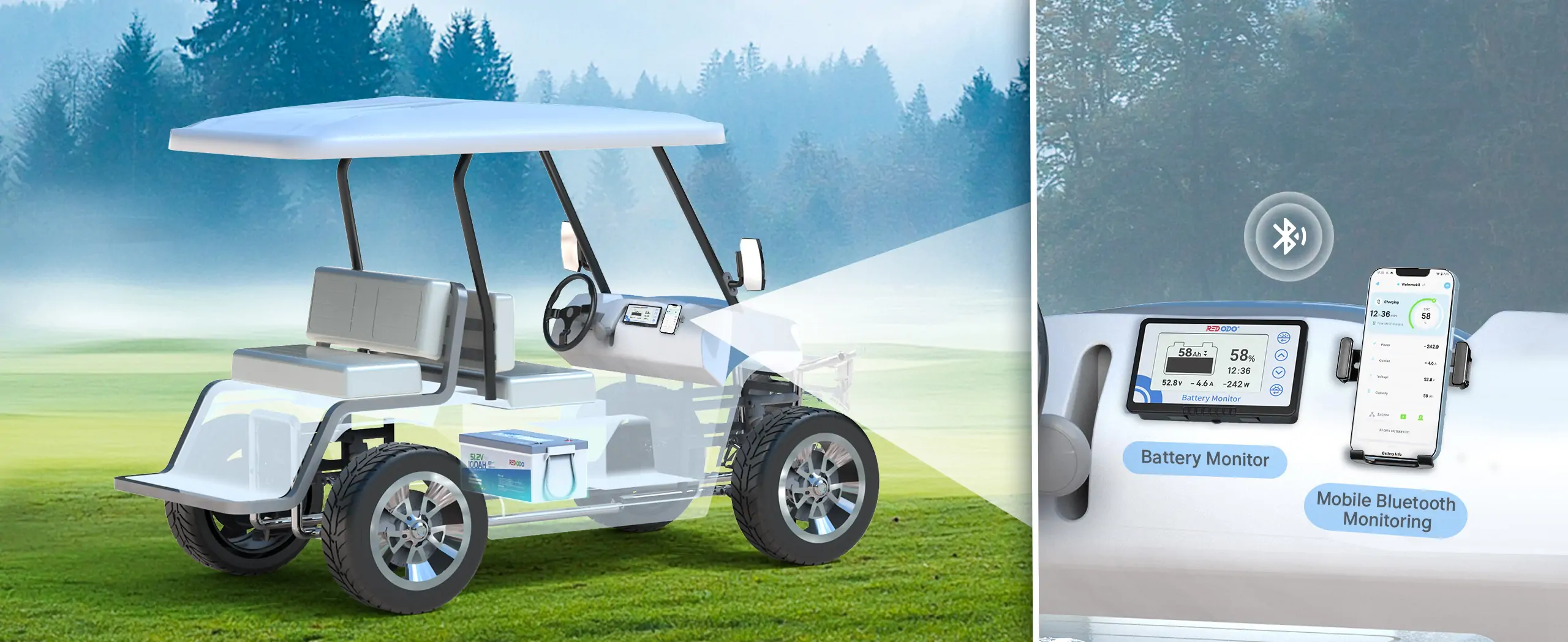 48V 100Ah lithium battery conversion kit for golf cart