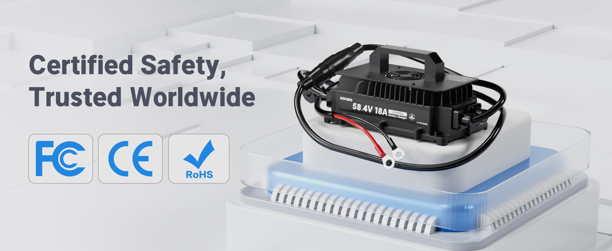 58.4V 18A LiFePO4 Battery Charger safety 