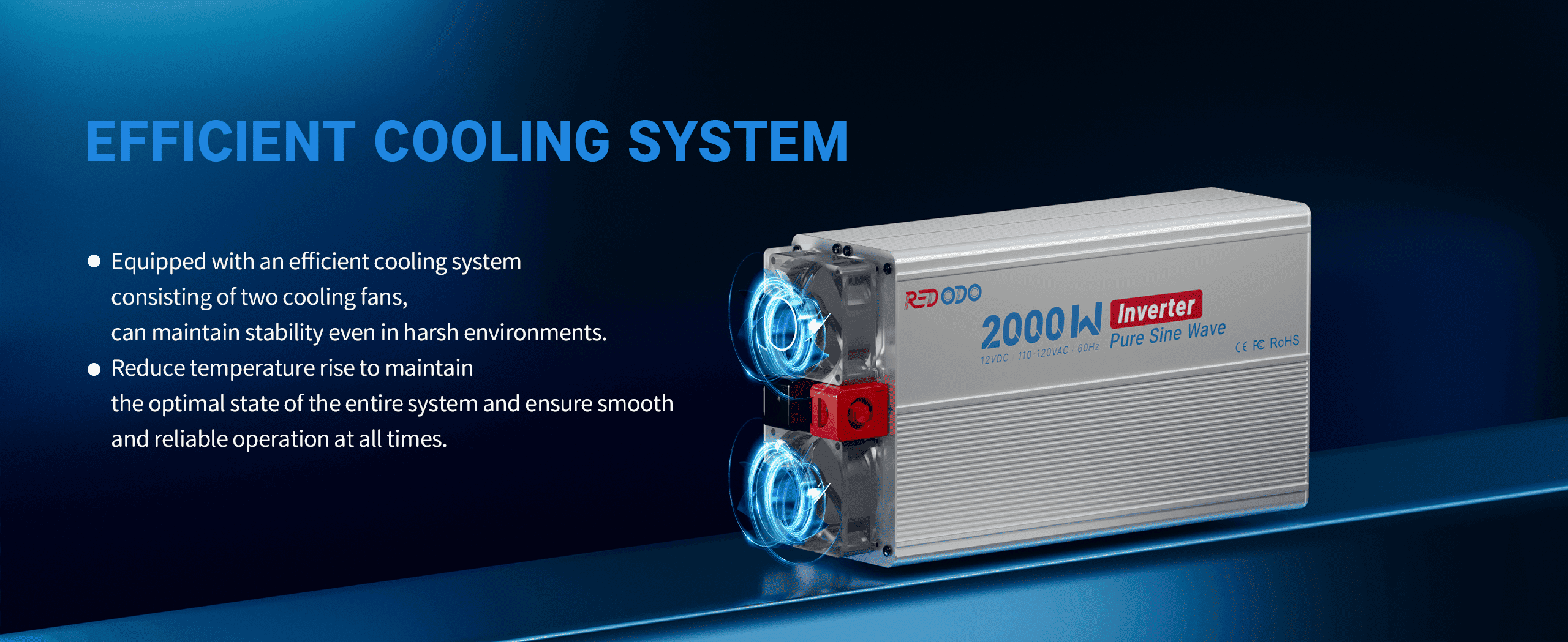 Redodo 2000W Pure Sine Wave Inverter,