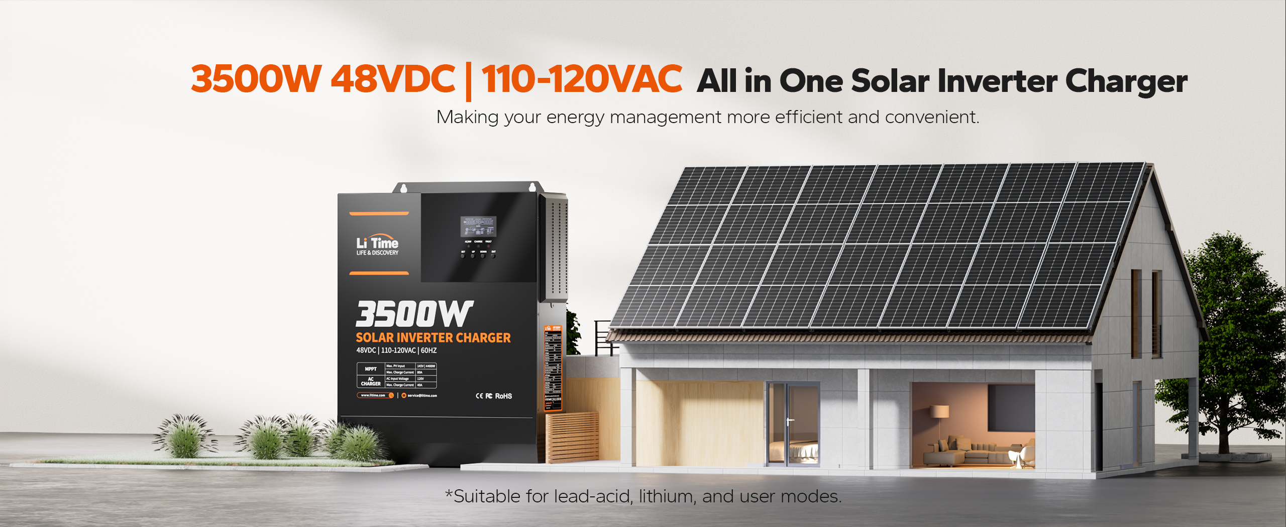Litime 48V inverter charger efficiently manages energy