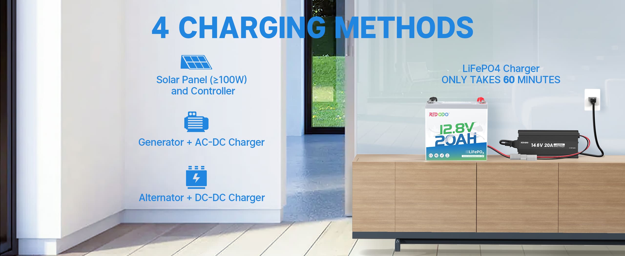 charging a 12v 20ah lifepo4 battery