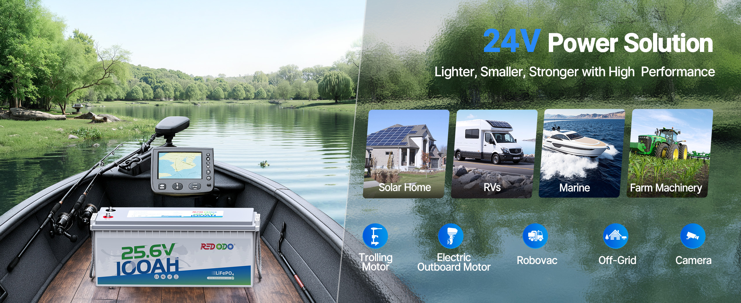 Redodo 24V 100Ah lithium battery delivers exceptional performance for 24V trolling motors