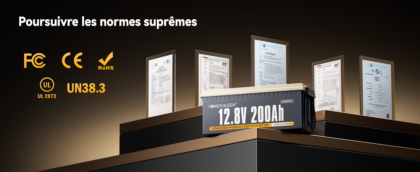 batterie au lithium pour camping car, de multiples certifications