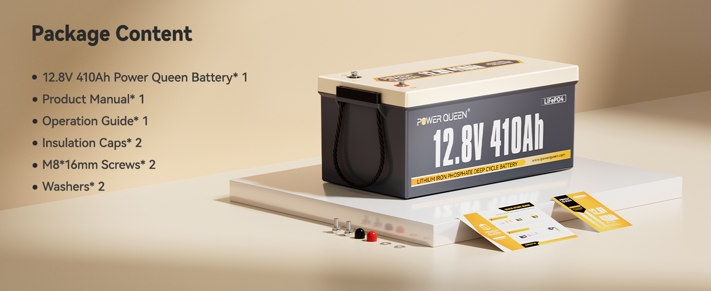 Wide-ranging use of Power Queen 410Ah battery for RVs, solar homes, off-grid cabins, and energy backup