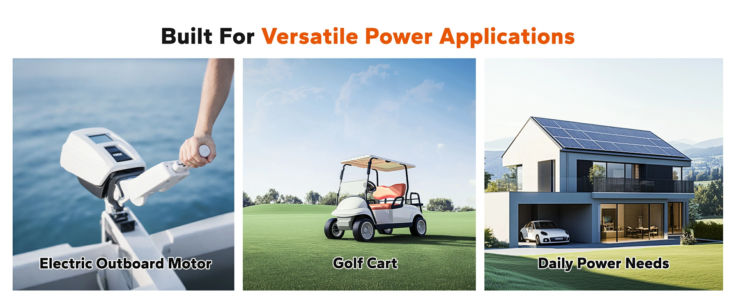applications of litime 48v 60ah battery - outboard motor, golf cart and daily power needs