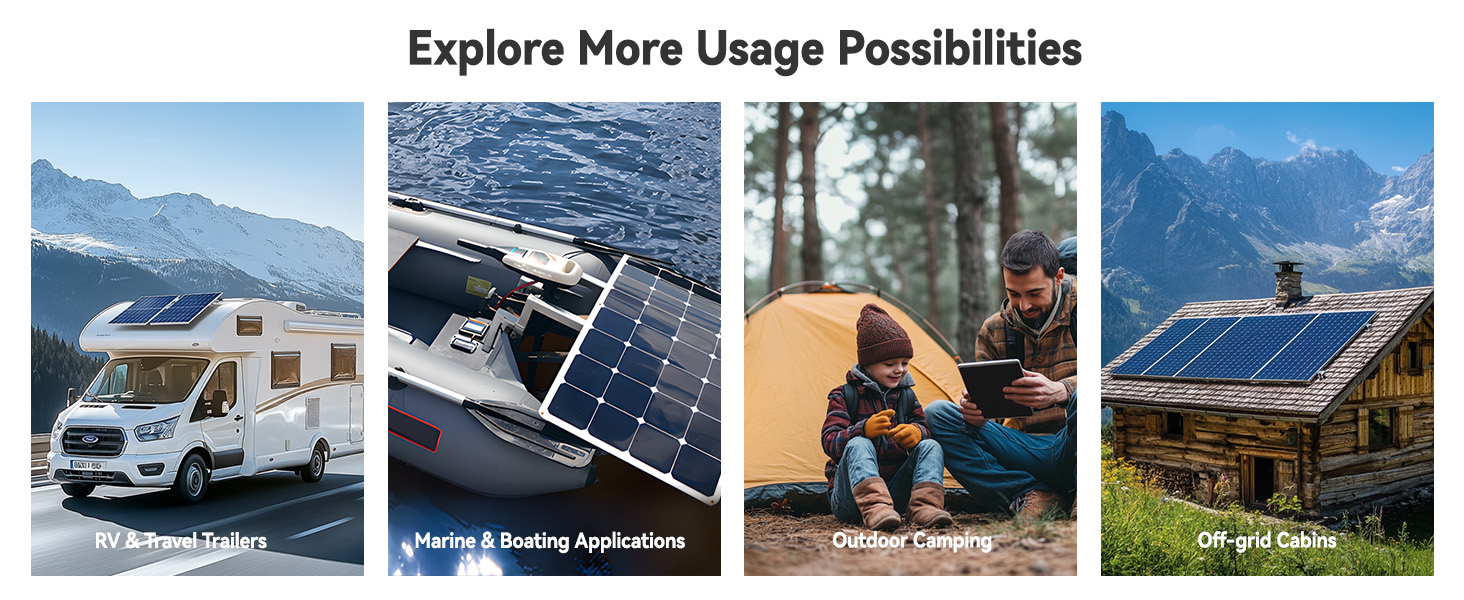 Power Queen 20A solar charge controller perfect for RVs, boats, camping, and off-grid cabins with waterproof and durable design