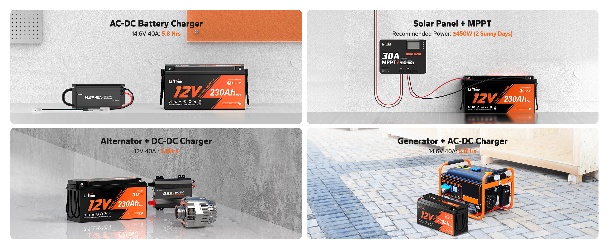 4 ways to charge litime 12v 230ah battery