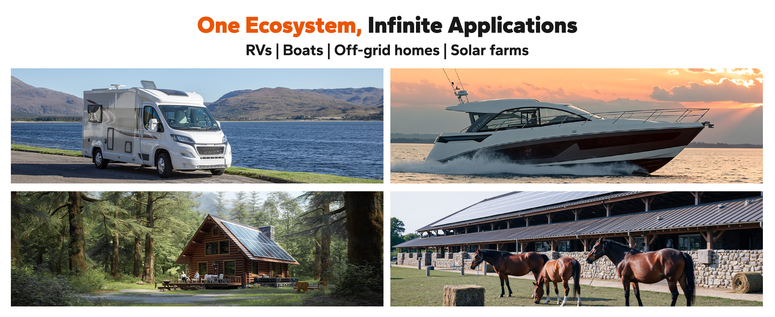 wide application of litime 12v 100ah comflex battery-RV, boat, off-grid, solar farms