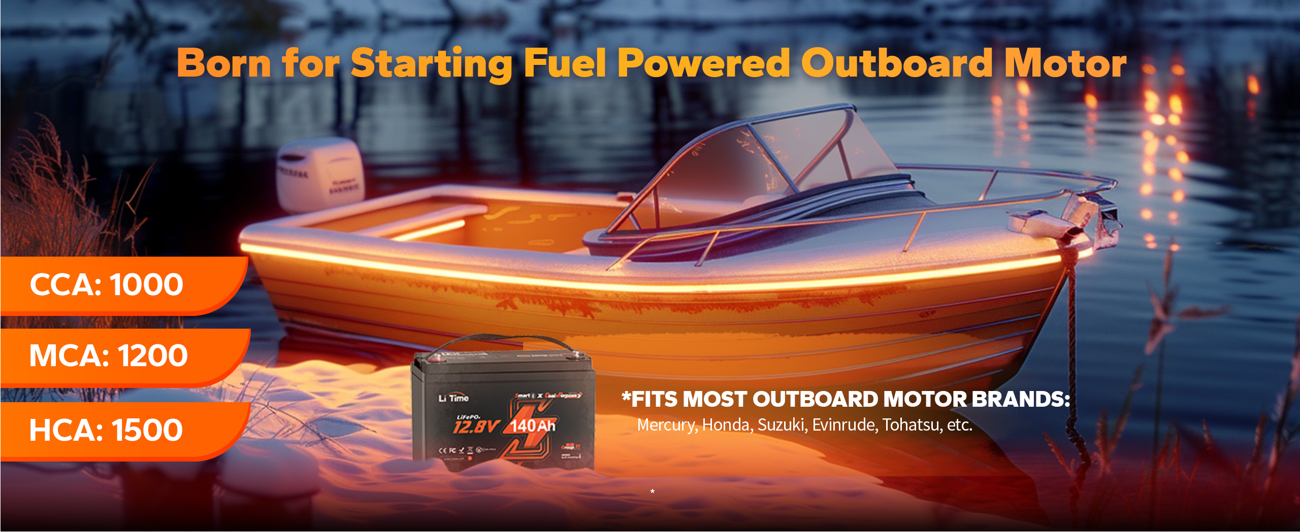 litime dual purpose marine battery designed for starting fuel-powered outboard motors
