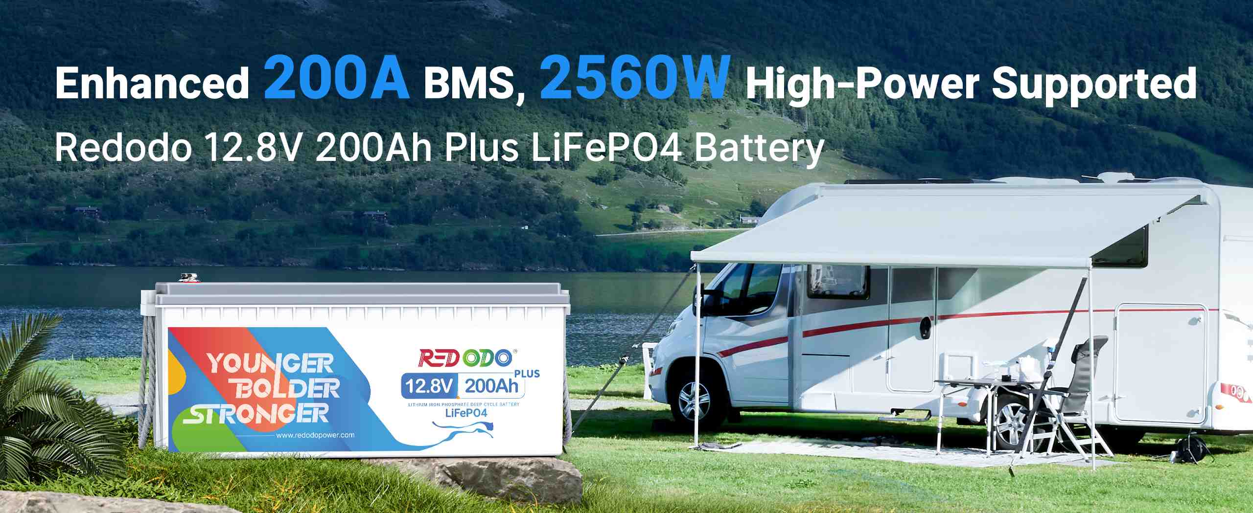 Redodo 12V 200Ah Plus LiFePO4 Battery