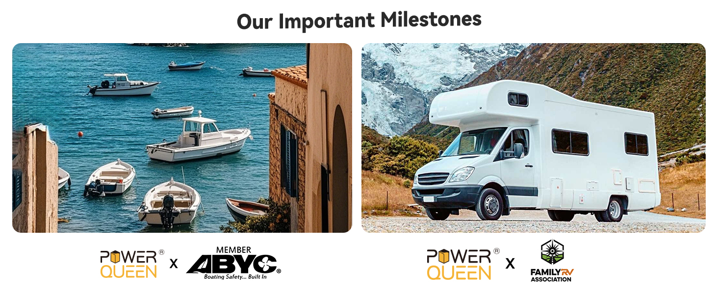 Power Queen partnerships with ABYC and FRVA for RV and marine battery reliability
