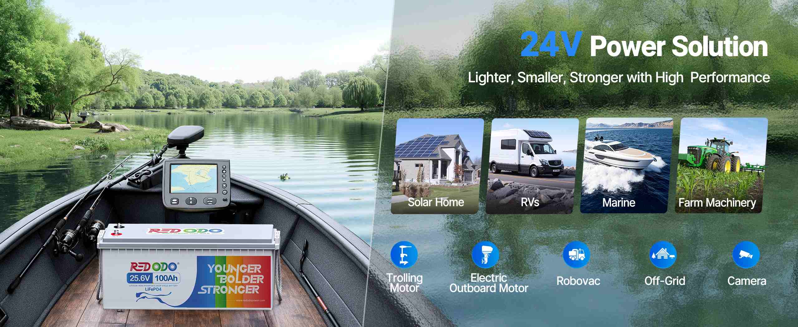 Redodo 24V 100Ah Lithium Battery