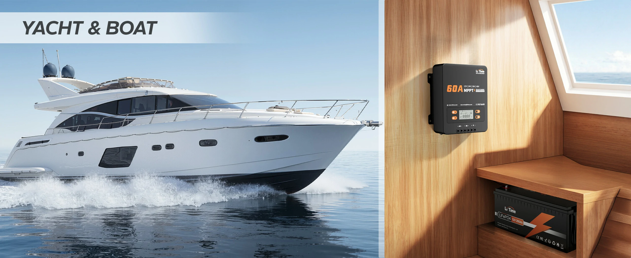 litime 48v mppt charge controller for marine application