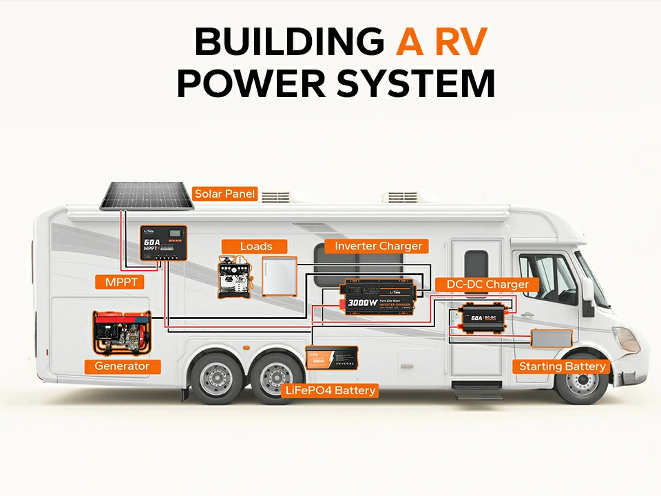connect Inverter + battery charger