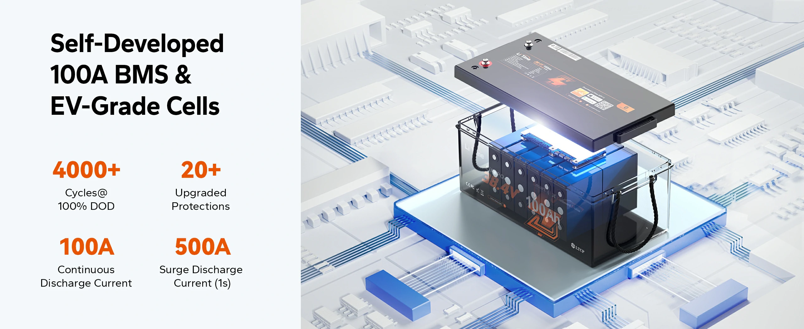 100a bms protection information of litime 36v 100ah lithium marine battery