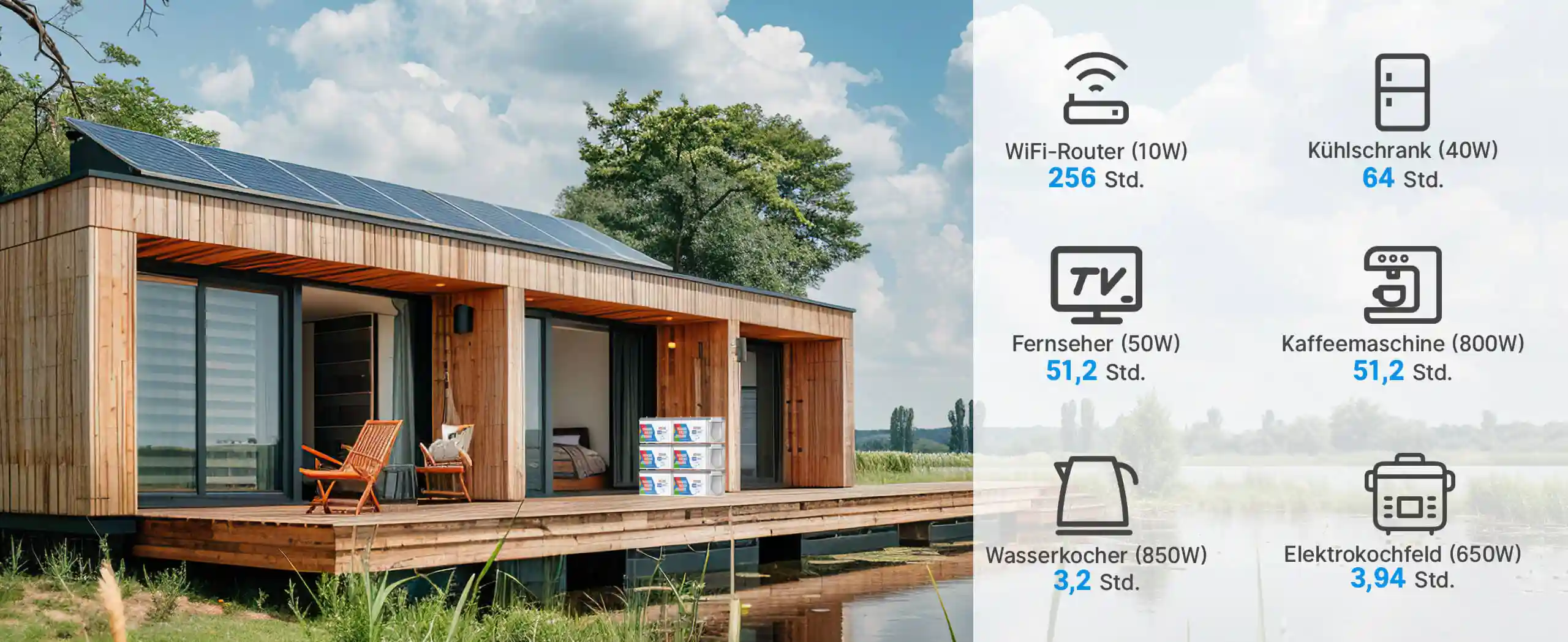 Redodo LiFePO4 12V 200Ah Plus Batterie für Solaranlage