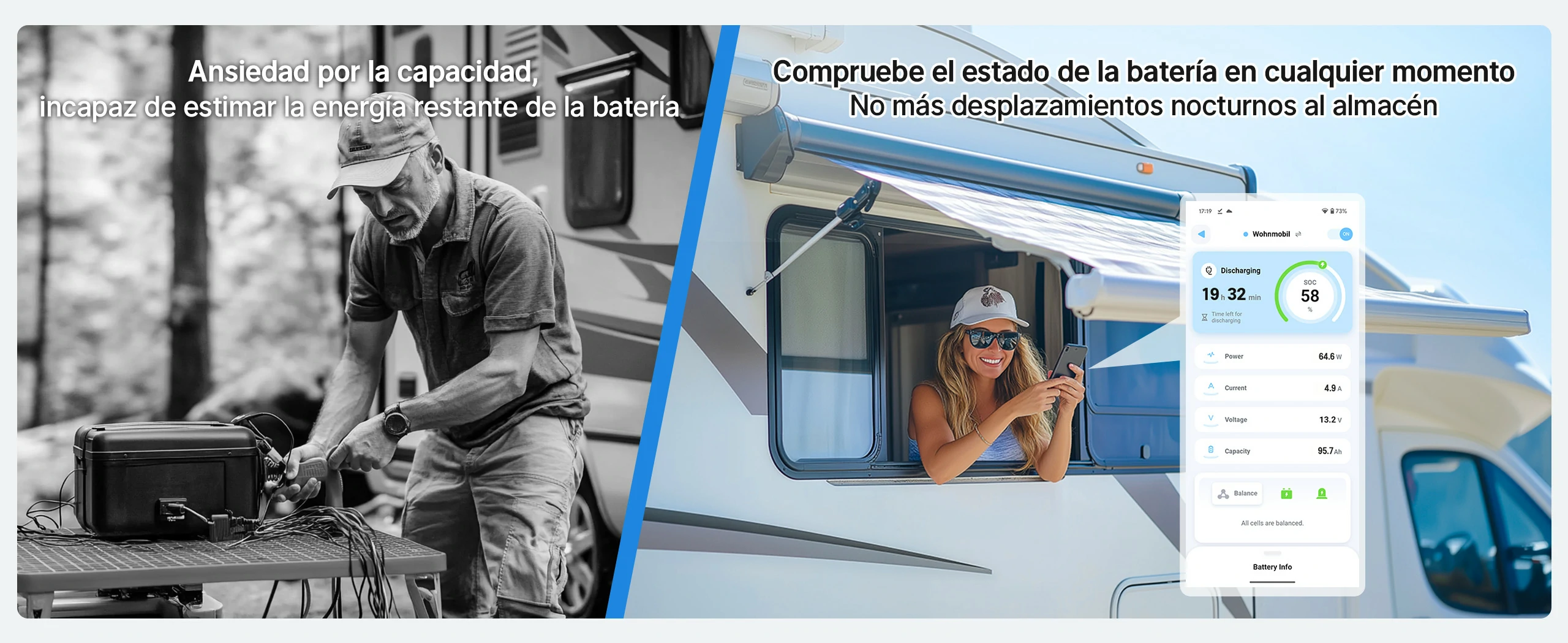 Redodo Batería de Litio 12V 165Ah LiFePO4 con Bluetooth - Comparar con Anterior Capacidad Pequeña