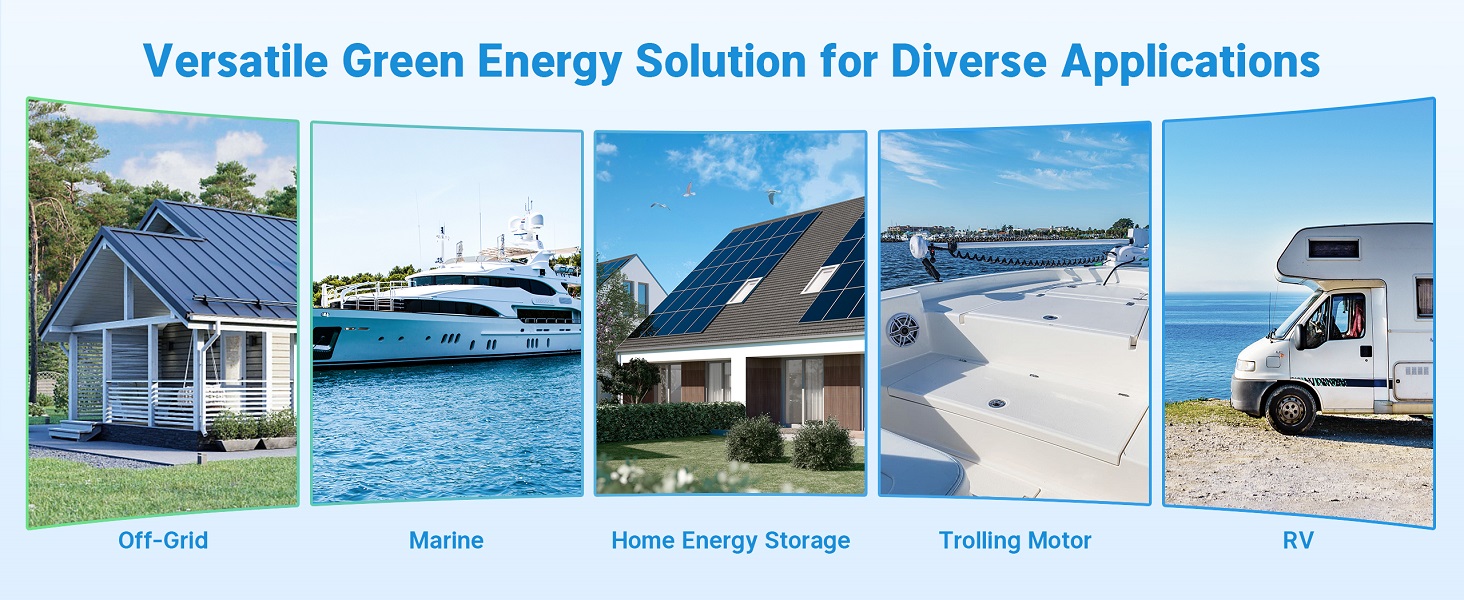 Redodo 24V 200Ah LiFePO4 battery for RV, marine, solar, home energy storage, and trolling motor