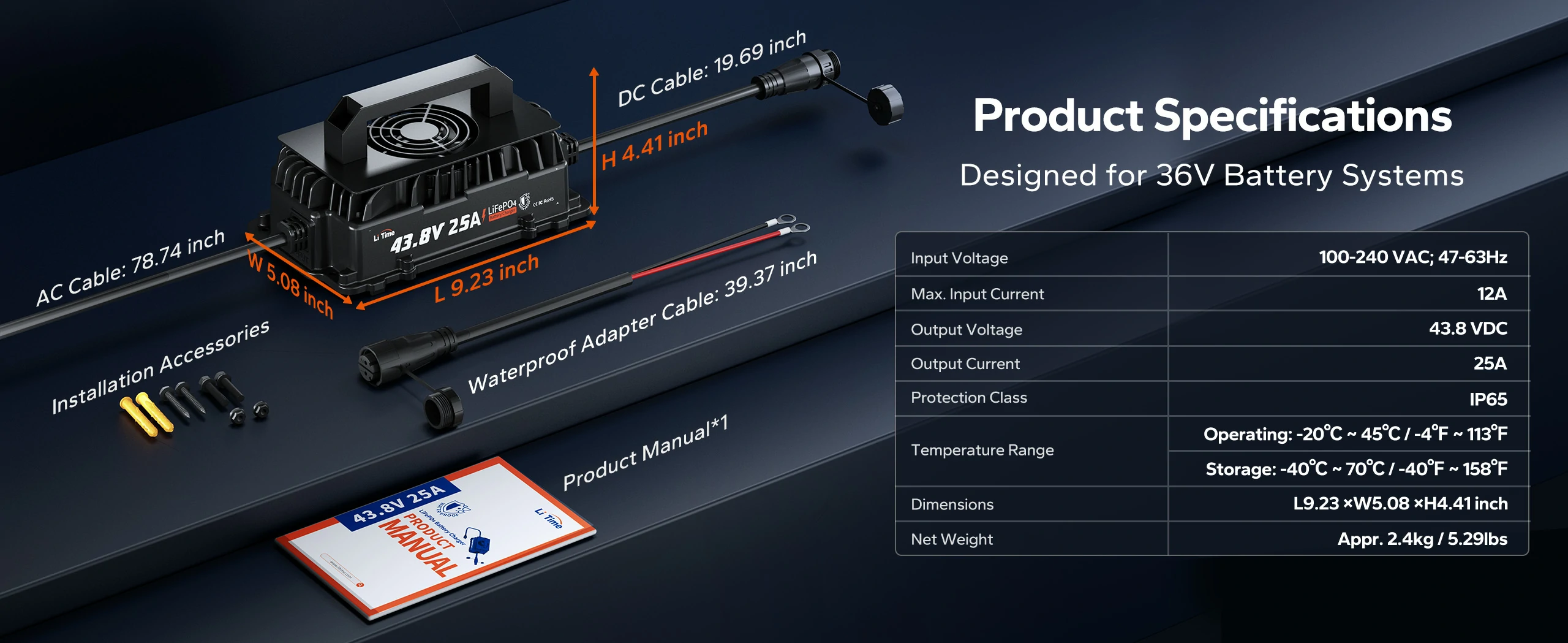battery charger for 36v trolling motor, golf cart and solar system