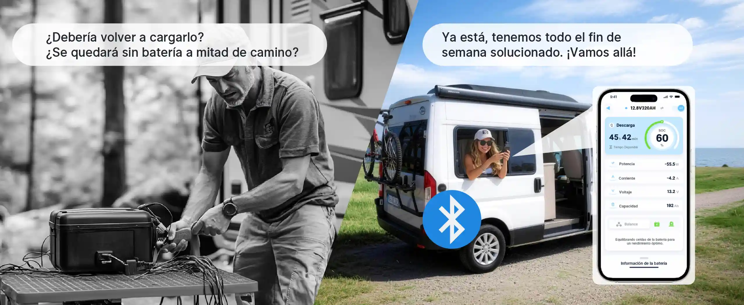 Redodo Batería Bluetooth de Litio 12V 320Ah W190 LiFePO4 fácil de controlar por móvil