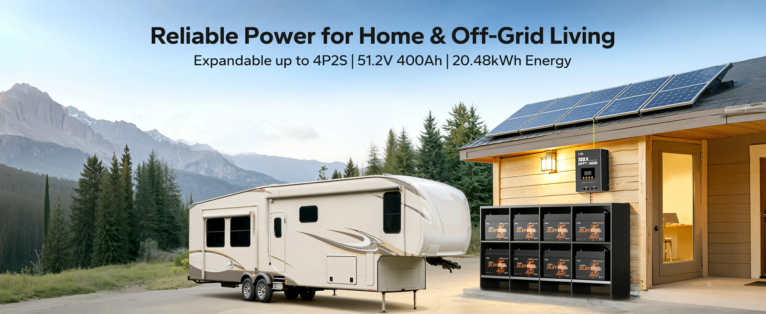 litime 24v 100ah lifepo4 battery group 31 for reliable power in home and of-grid living