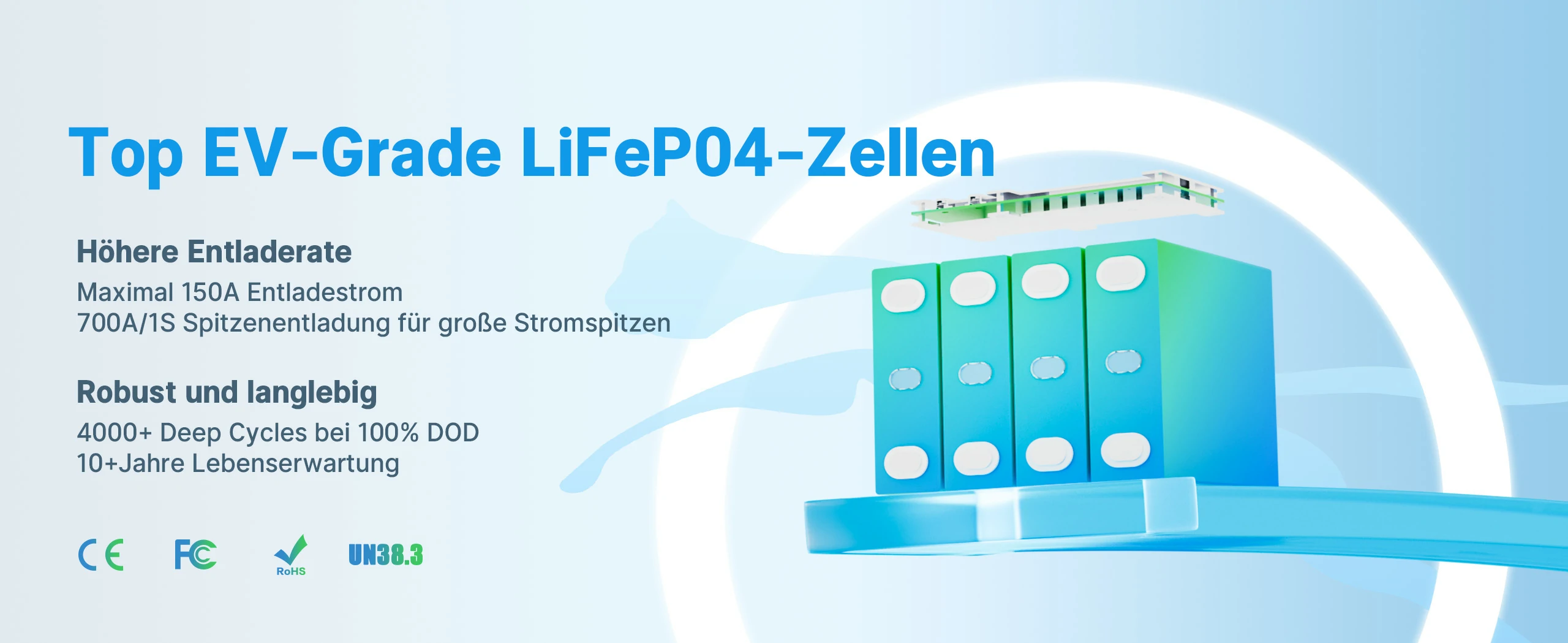 Untersitz Lithium Batterie