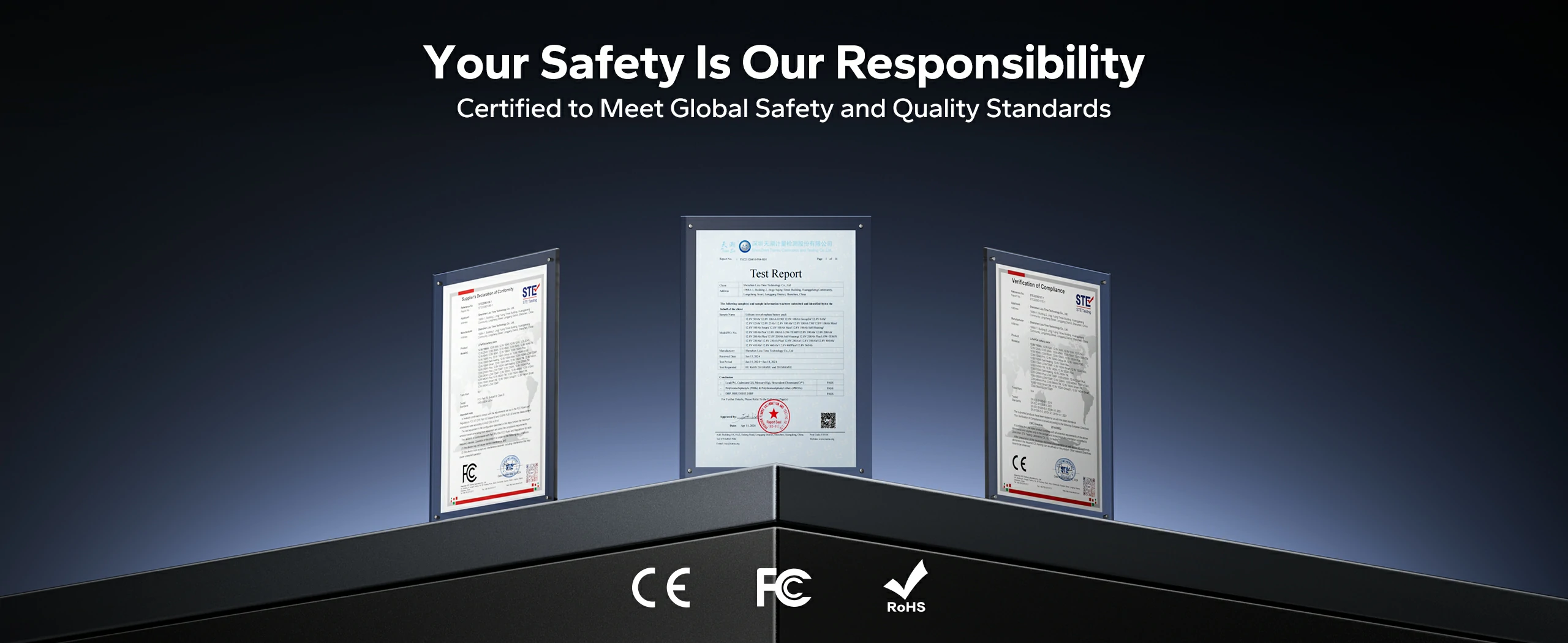 litime 15a battery charger certified to meet globle safety and quality standards