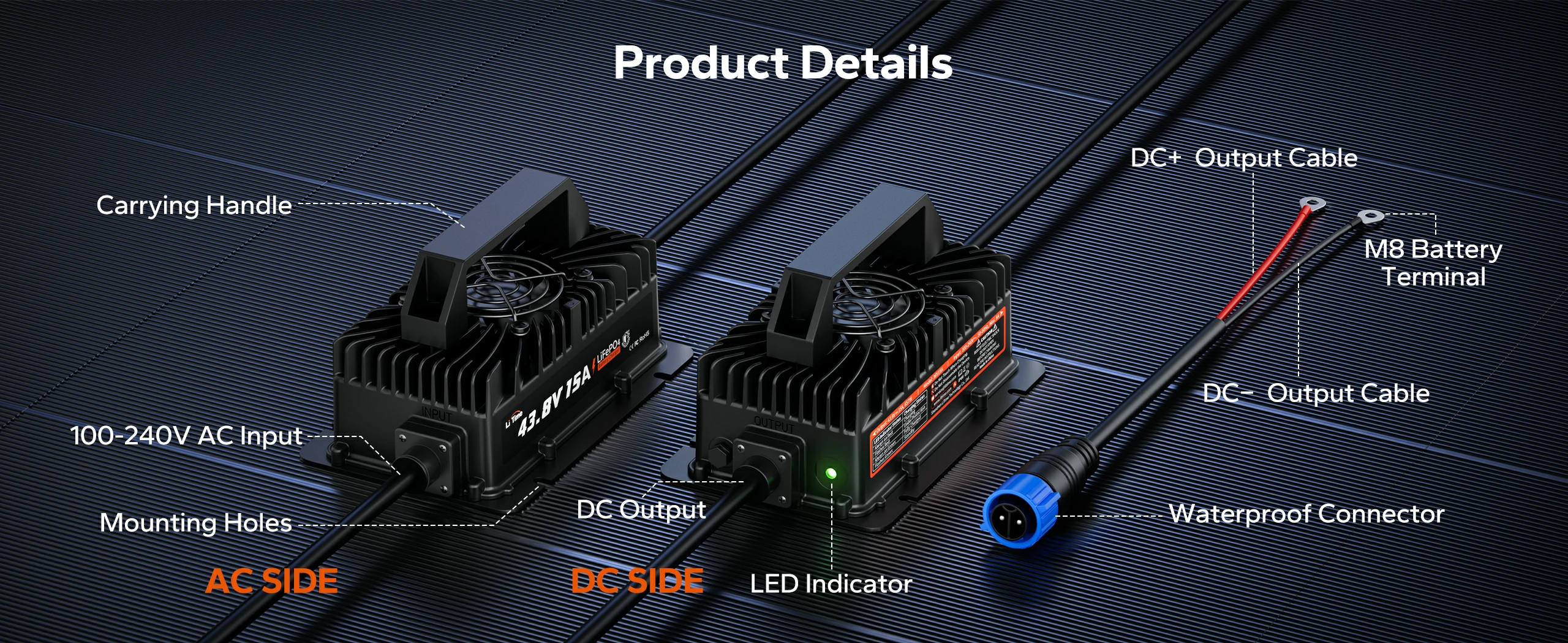 litime 36v 15a lithium battery charger product details